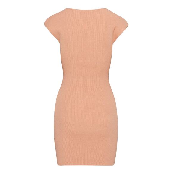 Aritzia Wilfred Free Cut-Out Knit Mini Dress Soft Terracotta - Picture 8 of 14